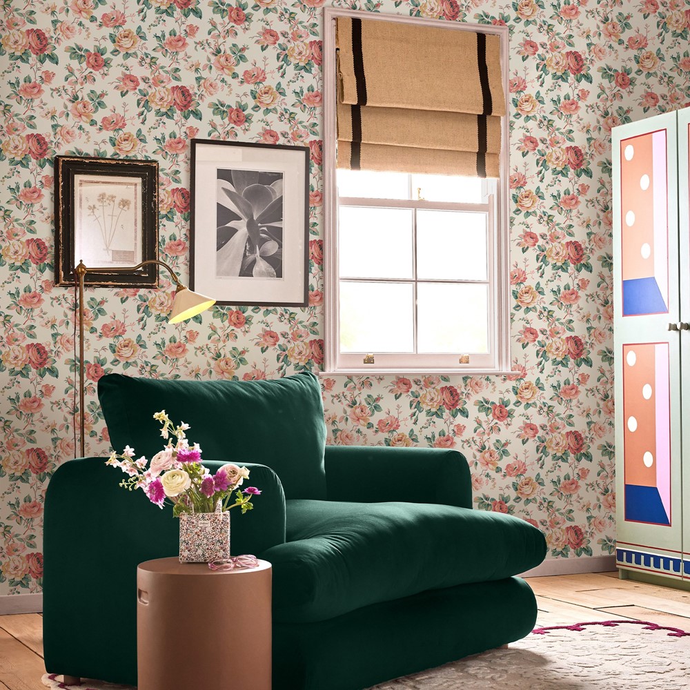 Garden Rose Wallpaper 125501 by Cath Kidston in Autumn Multi